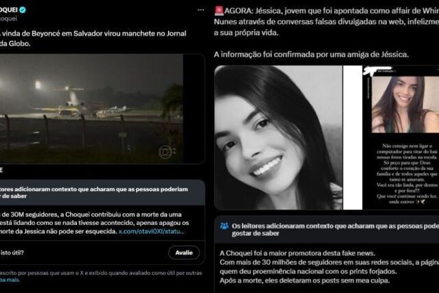 Mulher alvo de fake news da Choquei se suicida após repercussão
