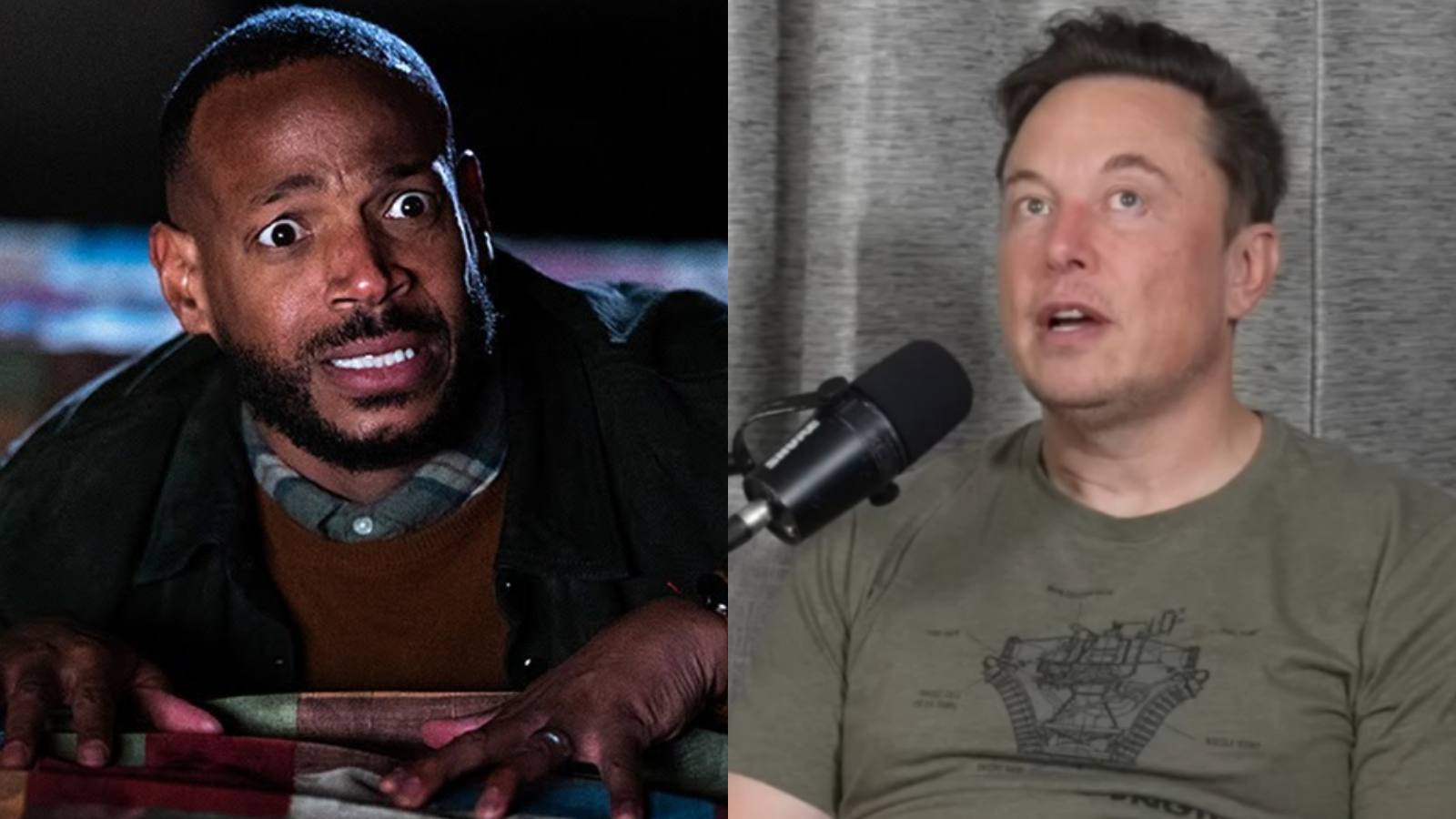 Marlon Wayans e Elon Musk - Foto: Netflix / YouTube