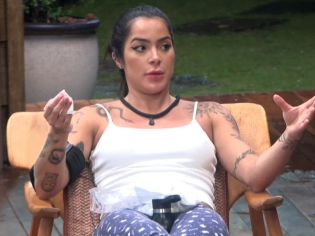 Luana Targino em conversa com Sacha e Yuri em A Fazenda 16 - Foto: Record