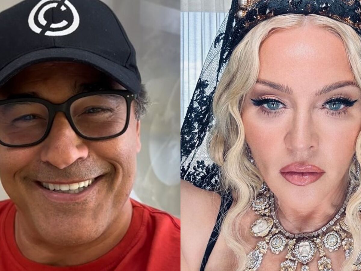 Luciano Szafir e Madonna - Foto: Reprodução / Instagram @szafiroficial @madonna