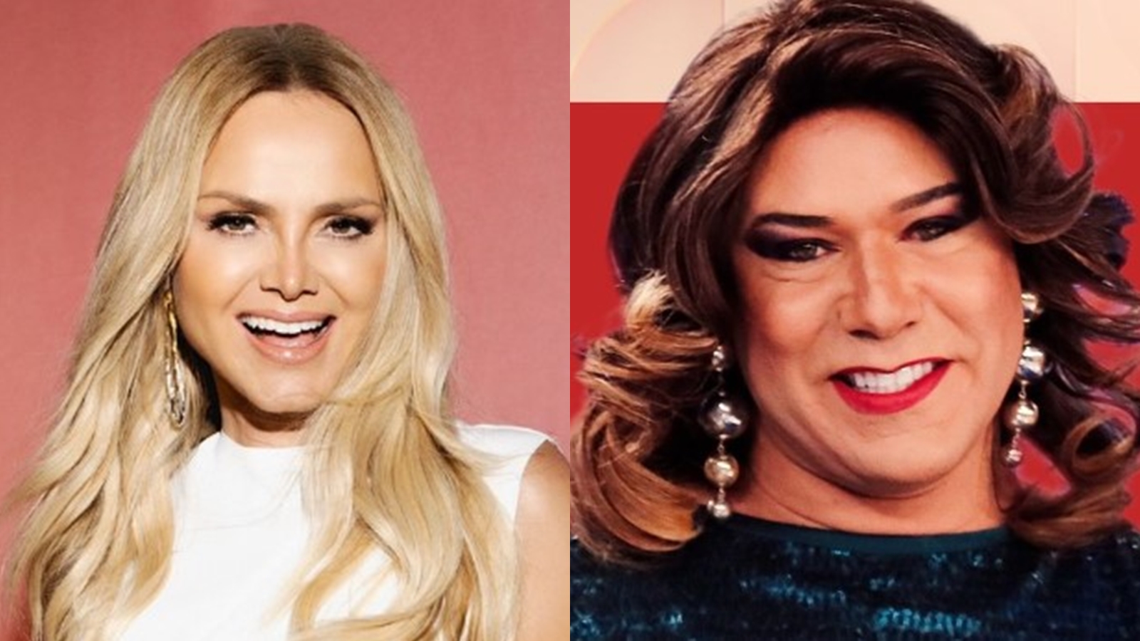 Eliana e Tiago Barnabé como Narcisa - Foto: Reprodução / Instagram @whagnerduarte @eliana @tiagobarnabe