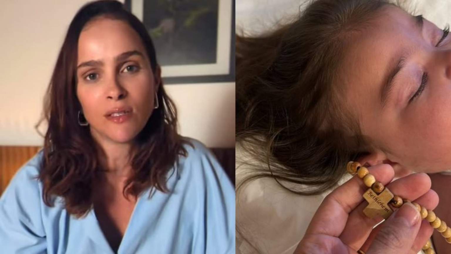 Leticia e Juliano Cazarré pedem orações pela filha internada com infecções graves