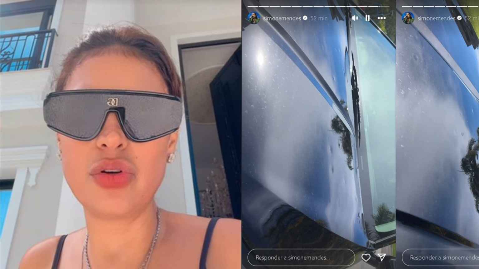 Simone Mendes sofre prejuízo com alagamento e granizo em sua casa