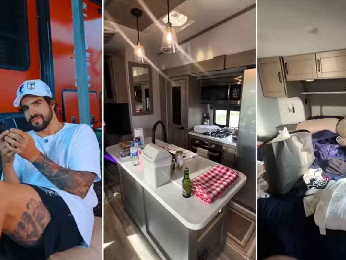 Caio Castro troca hotéis por motorhome de luxo para viver nova paixão