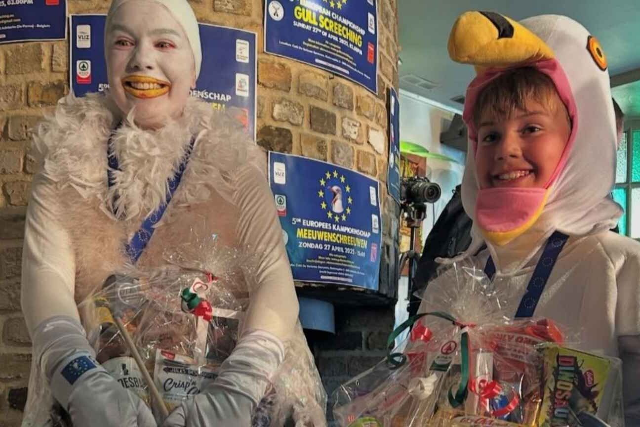 Campeonato de Gritos de Gaivota reúne 60 competidores na Bélgica e premia melhores imitações