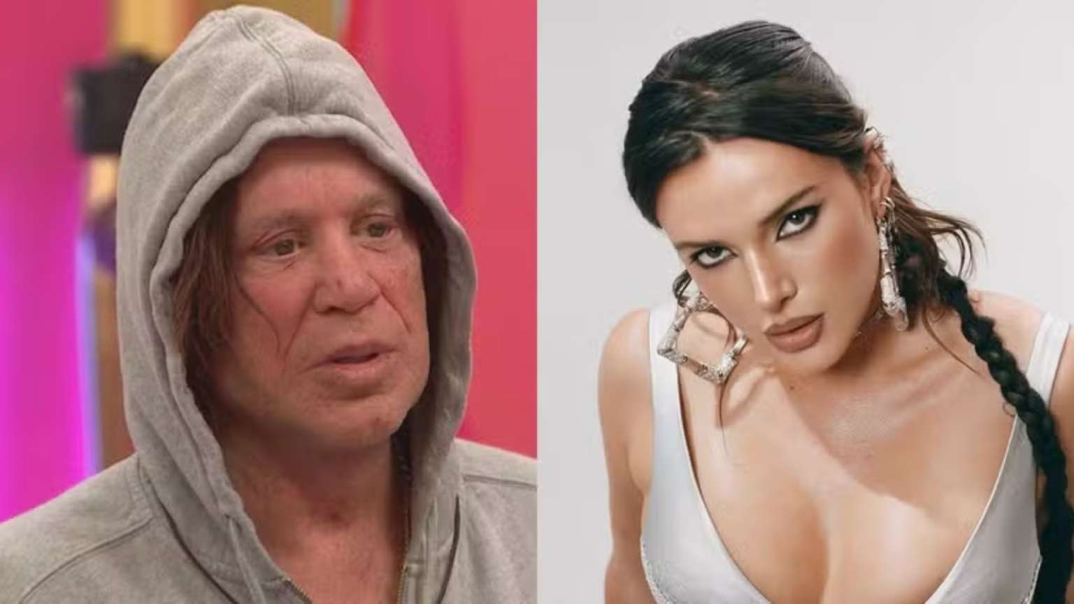 Mickey Rourke responde a acusações de Bella Thorne e nega conduta abusiva no set de 'A Vingadora'