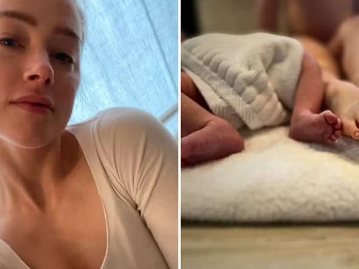 Amber Heard anuncia nascimento de gêmeos no Dia das Mães e celebra família dos sonhos