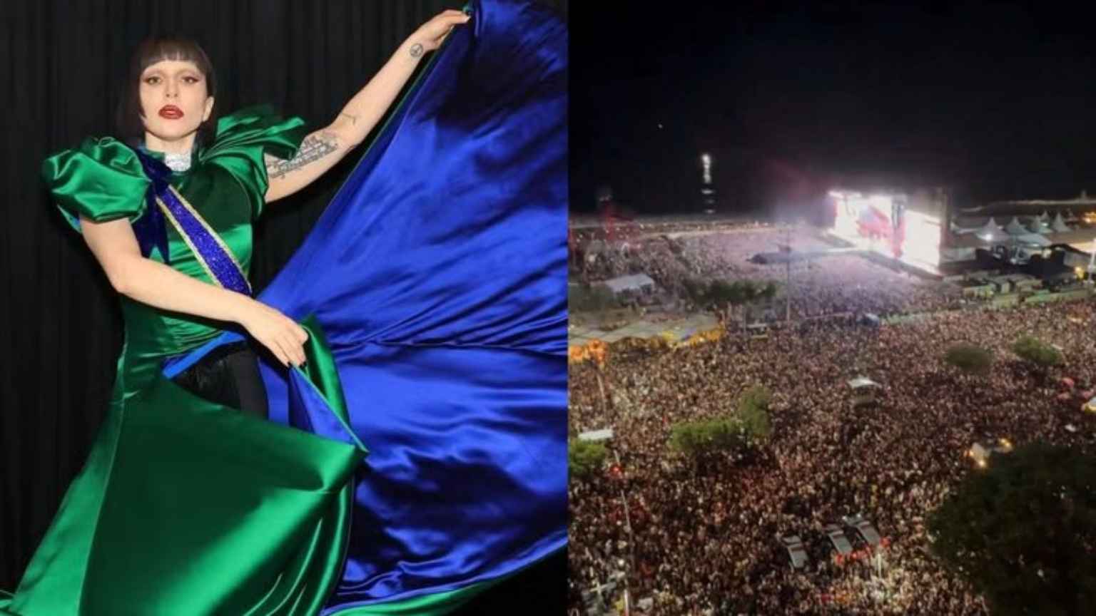 Lady Gaga agradece ao Brasil após show histórico para 2,5 milhões em Copacabana