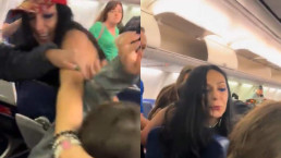 Passageira americana agride e cospe em brasileira dentro de avião e vídeo viraliza