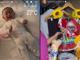 'Hoje é seu dia, princesa': Graciele Lacerda celebra 6 meses da filha com Zezé Di Camargo