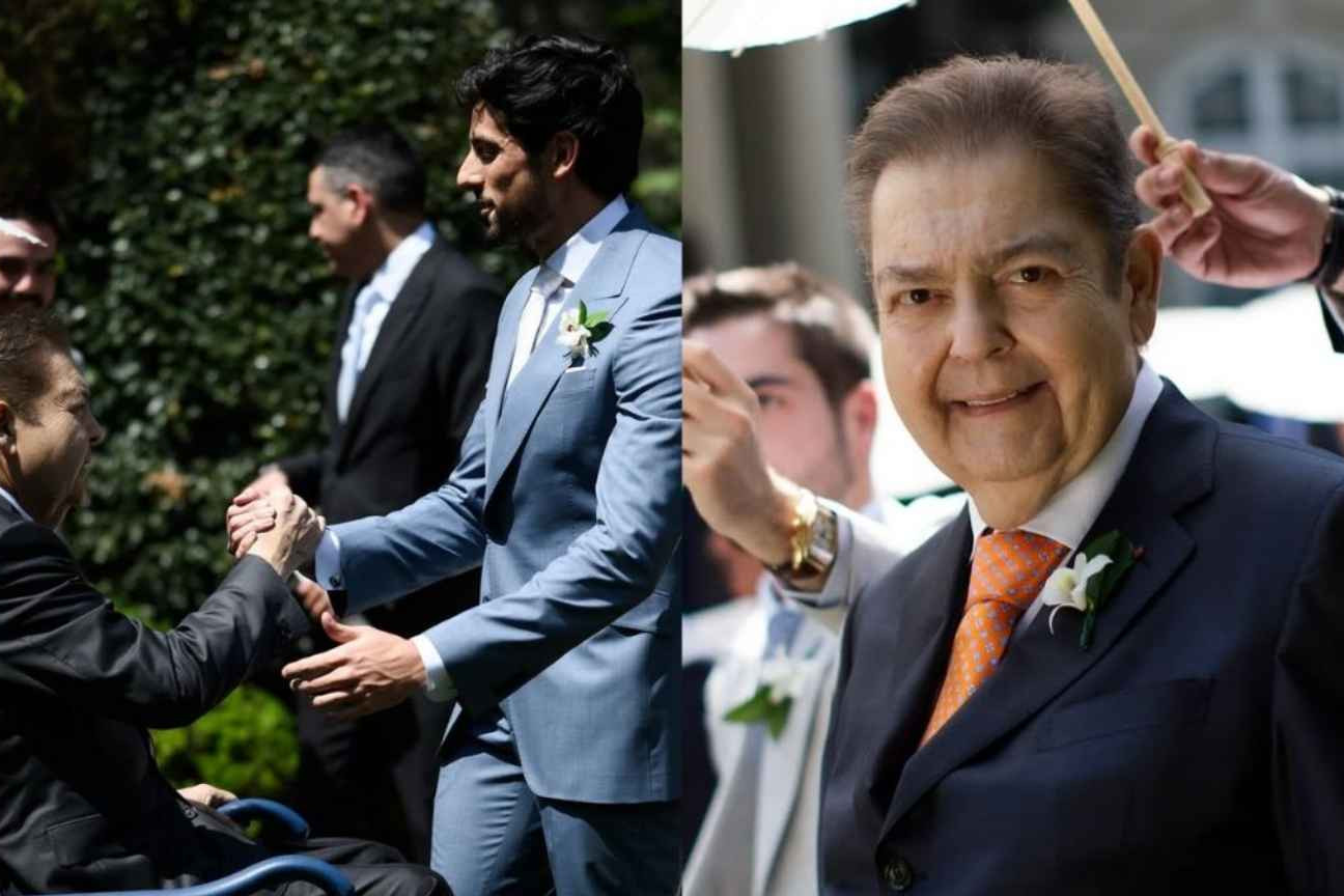 Genro de Faustão, Julinho Casares, posta fotos inéditas do apresentador no casamento