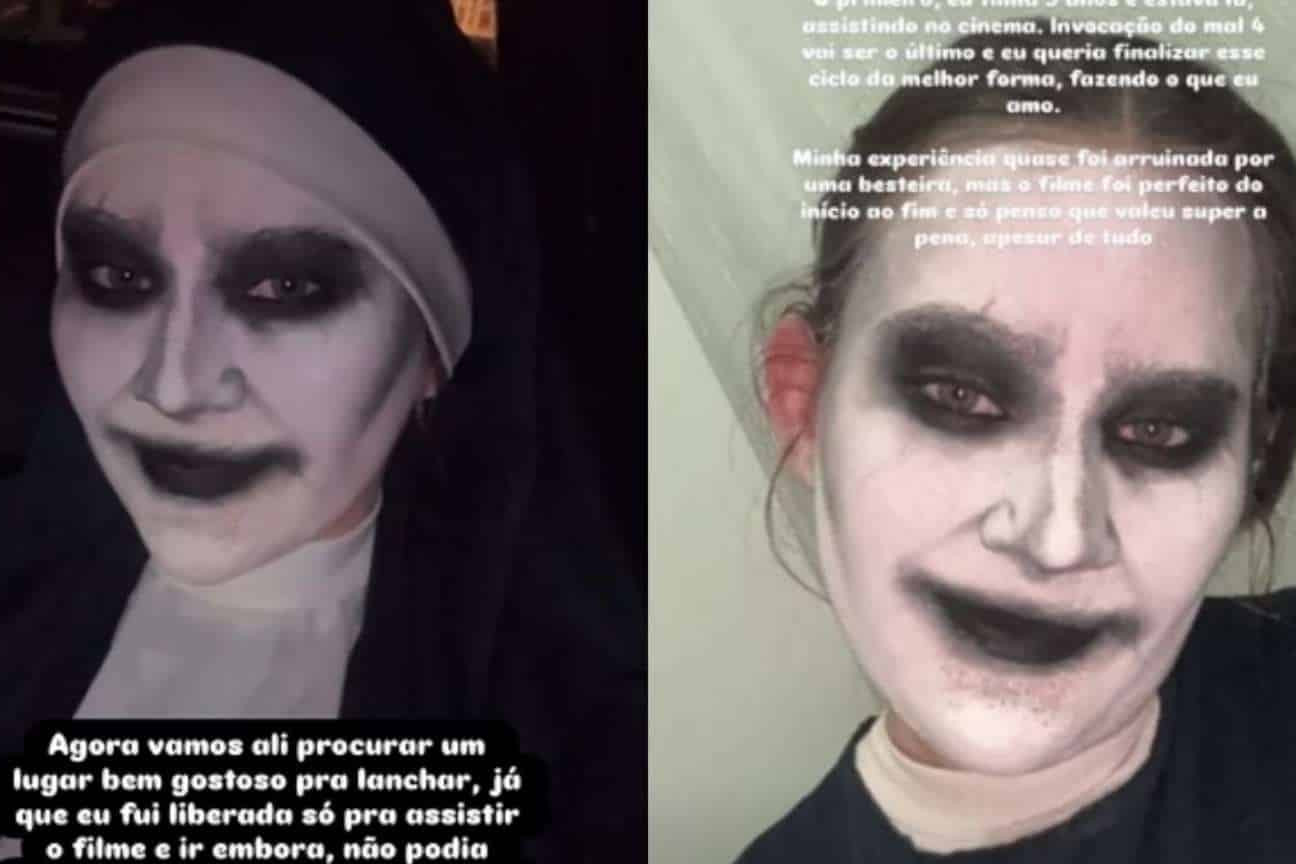 Jovem é barrada em shopping por fantasia de 'A Freira' e desabafa na web