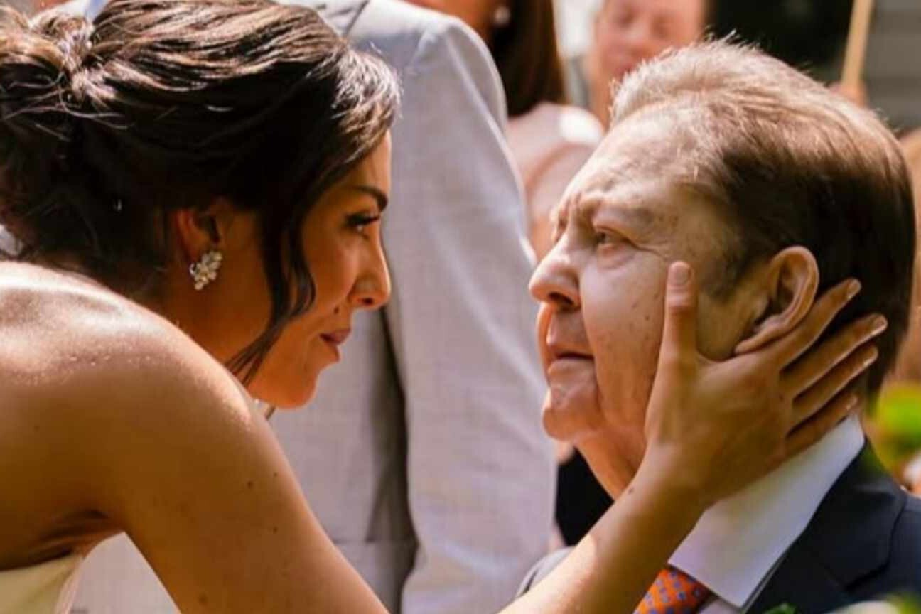 Filha de Faustão, Lara Silva, compartilha foto emocionante com o pai em casamento