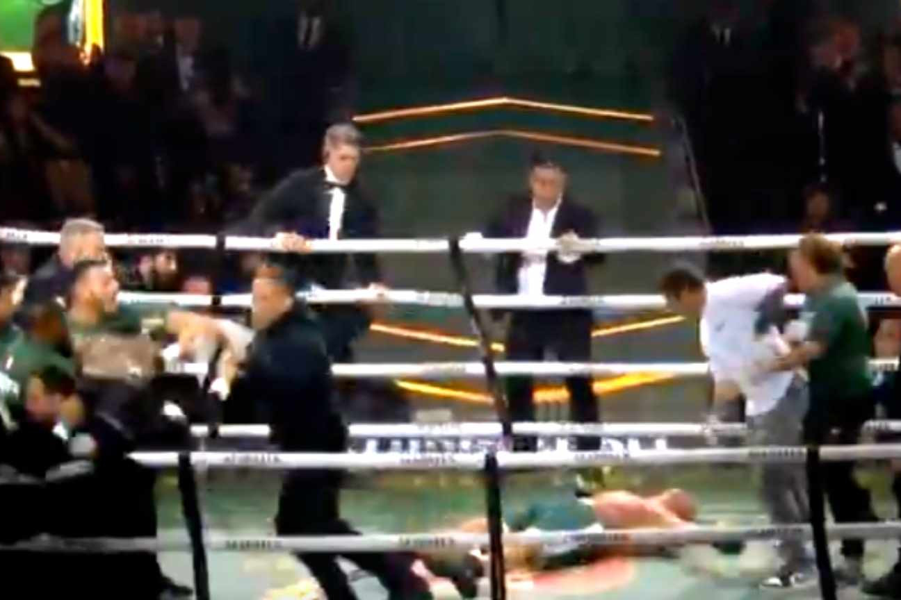 Luta de Popó e Wanderlei Silva termina em desclassificação e briga generalizada