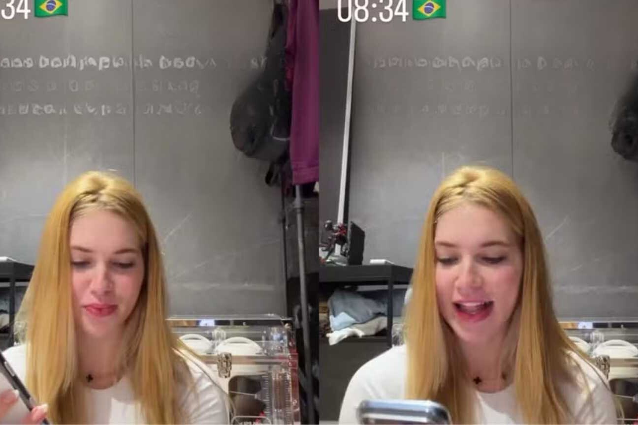 Virginia Fonseca acorda ao meio-dia após pedido de namoro de Vini Jr.: 'Cara inchada'