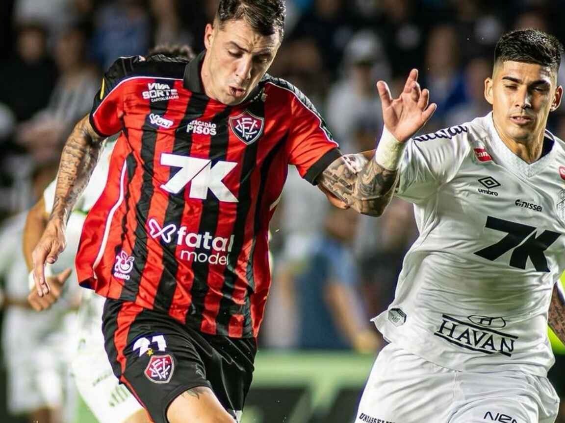 Vitória rompe barreira histórica na Vila Belmiro e iguala o Santos na tabela