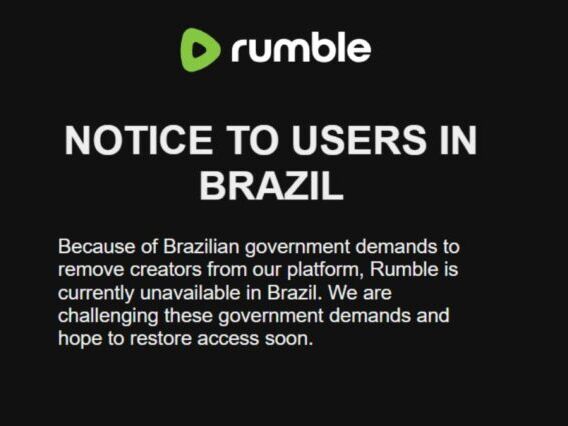 Rumble decide sair do Brasil após diversas ações judiciais