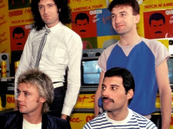 A banda Queen na época do lançamento do álbum Hot Space, nos anos 80 - Foto: Instagram @officialqueenmusic