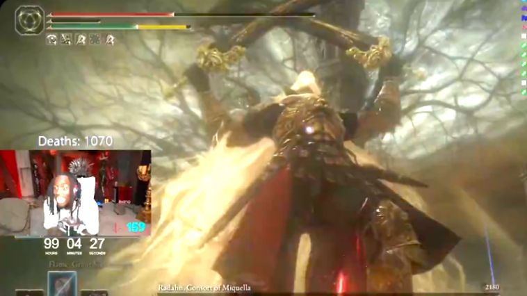 Depois de 70 horas, 700 mortes e até visita de psicóloga, streamer zera Shadow of the Erdtree