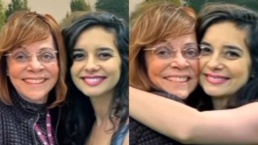 Gloria Perez e Daniella Perez dão abraço através de inteligência artificial - Foto: Instagram @hidreley