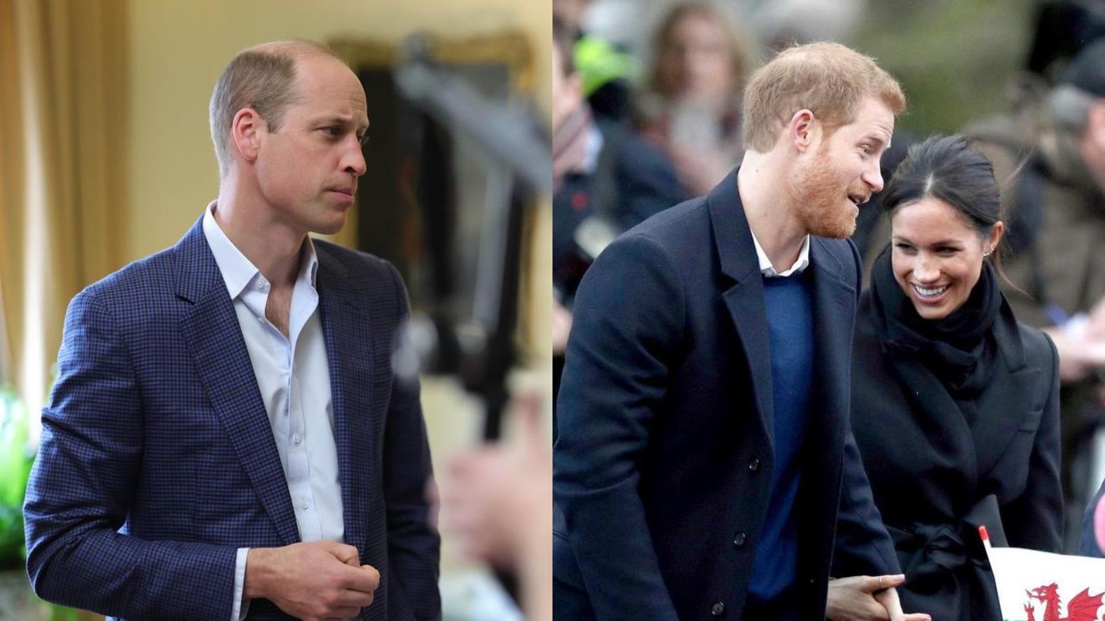 Príncipe William, o Príncipe Harry e Meghan Markle - Foto: Instagram @princeandprincessofwales / @sussexroyal