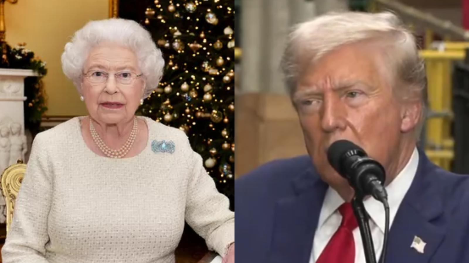 Rainha Elizabeth II e Donald Trump - Foto: Instagram @theroyalfamily / Fox News