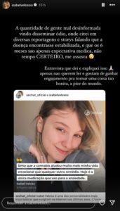 Foto: Reprodução / Instagram @isabelvelosoo