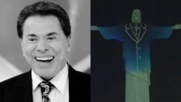 Cristo Redentor é iluminado em homenagem a Silvio Santos - Foto: Reprodução / SBT