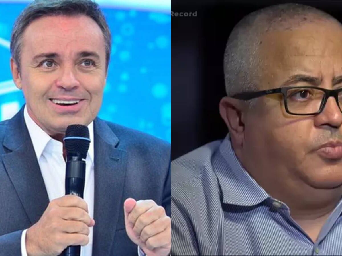 Gugu Liberato e o suposto filho mais velho, Ricardo Rocha - Foto: RecordTV