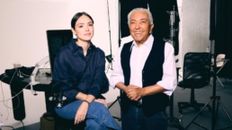 Isabelle Drummond ao lado de Mauricio de Sousa - Foto: Igor Reis