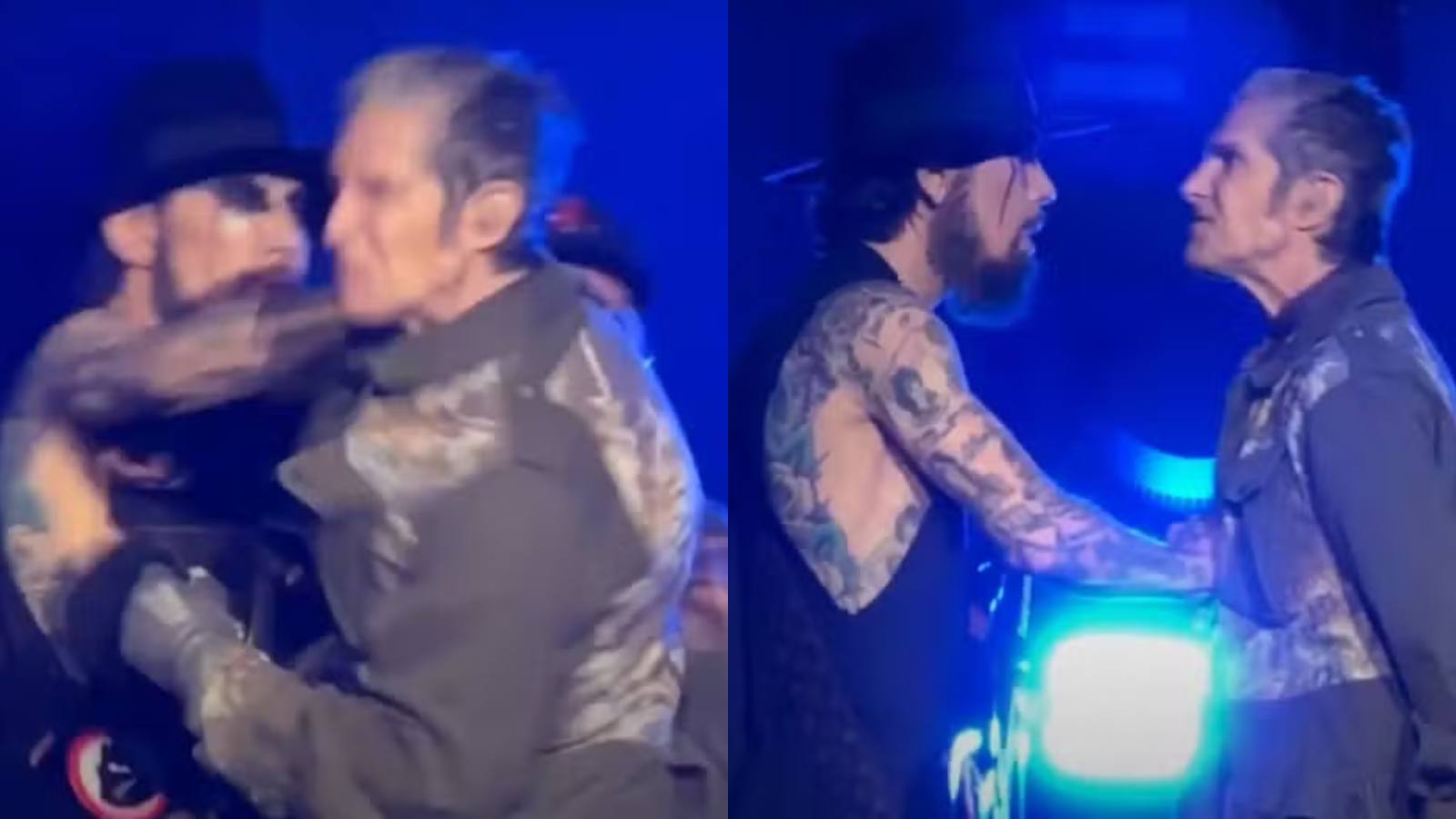 Perry Farrell e Dave Navarro, do Jane's Addiction, brigaram no palco