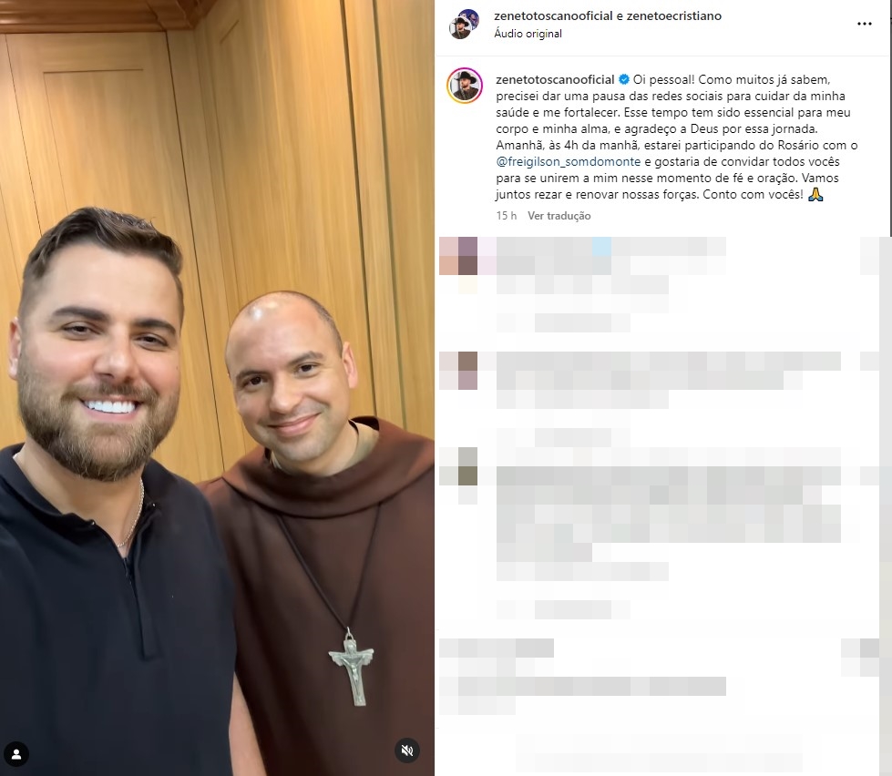 Foto: Reprodução / Instagram @zenetotoscanooficial