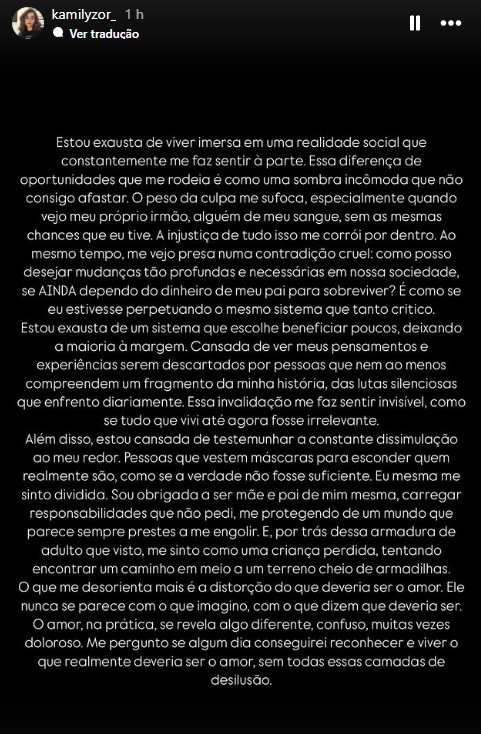 Foto: Reprodução / Instagram @kamilyzor_