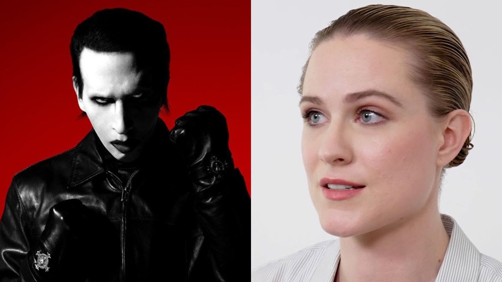 Marilyn Manson e Evan Rachel Wood - Foto: Reprodução / Instagram @marilynmanson @mrperou / YouTube