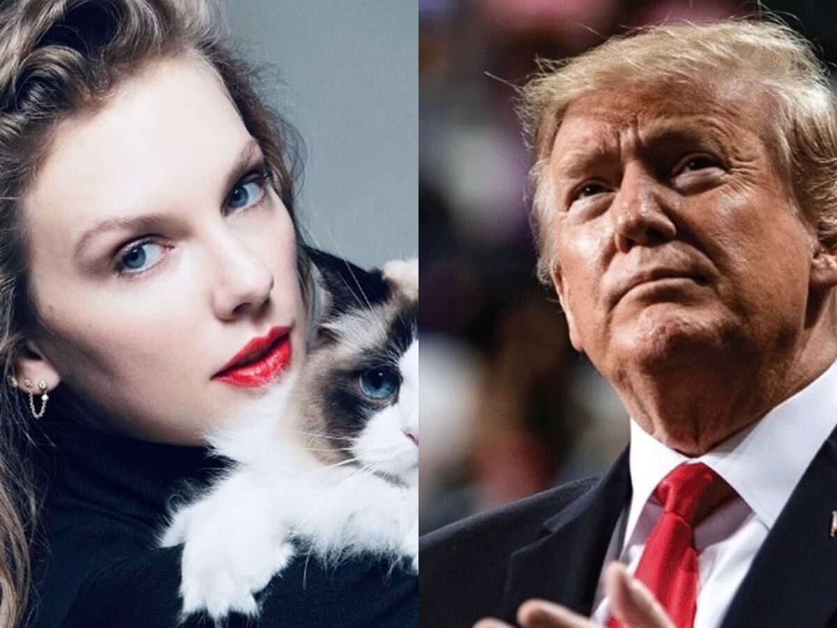 Taylor Swift e Donald Trump - Foto: Reprodução / Instagram @taylorswift @realdonaldtrump