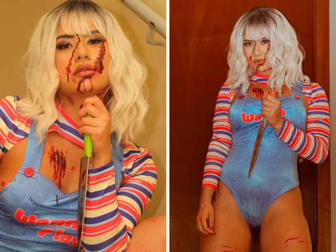 Miss Bumbum polemiza ao usar sangue de menstruação em fantasia de Chucky