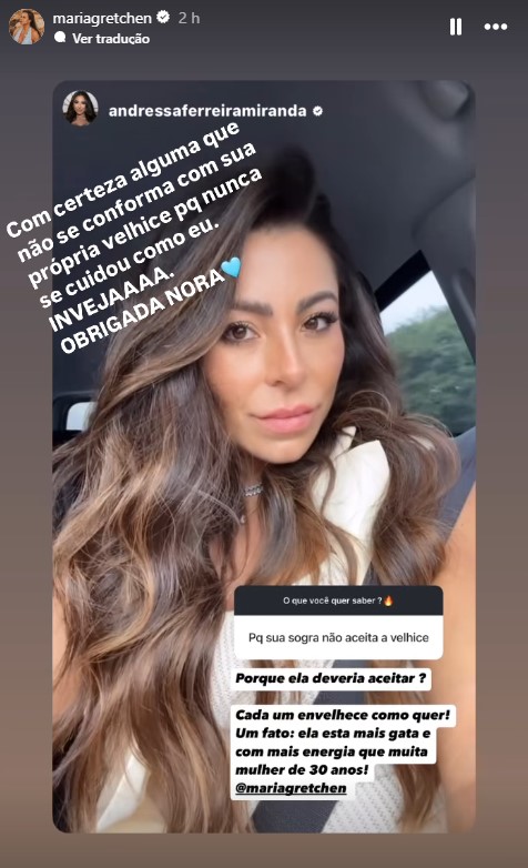 Foto: Reprodução / Instagram @mariagretchen