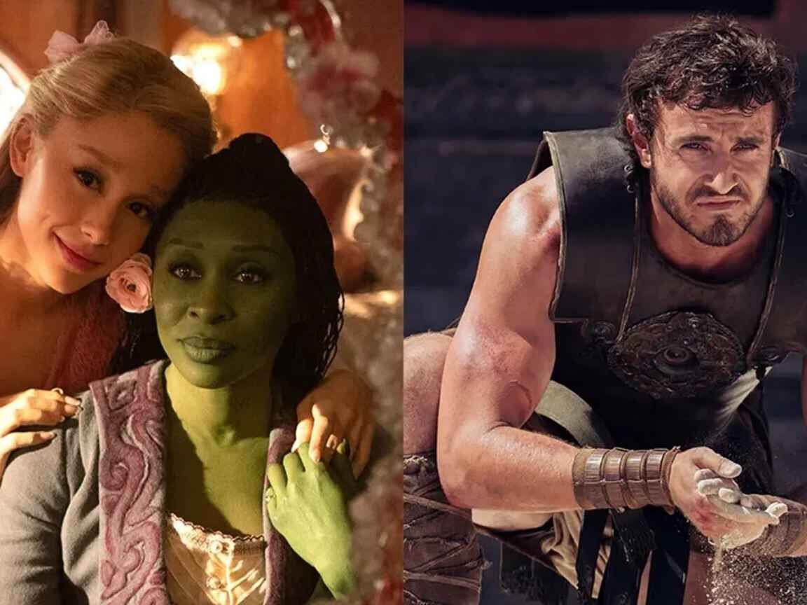 Wicked vence Gladiador 2 em final de semana Glicked nos EUA