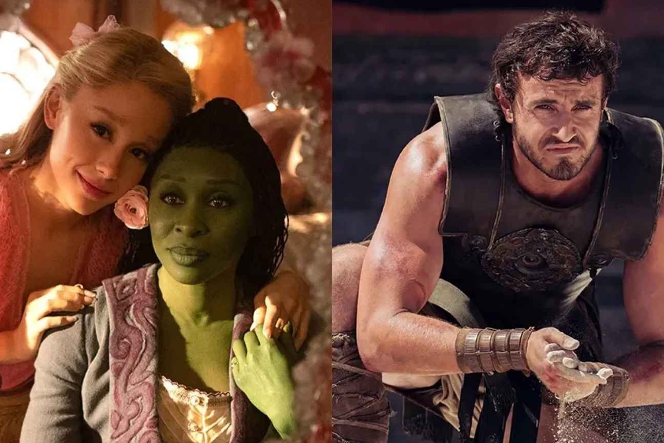 Wicked vence Gladiador 2 em final de semana Glicked nos EUA