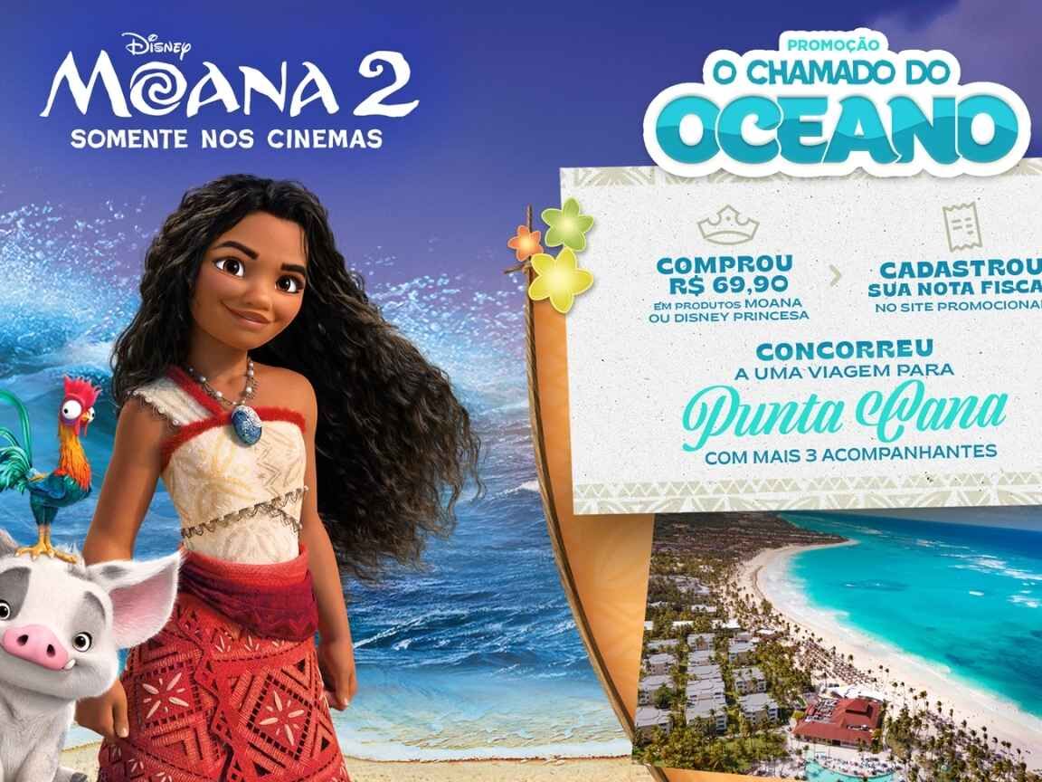 Disney Brasil celebra lançamento de 'Moana 2' e oferece viagem para Punta Cana