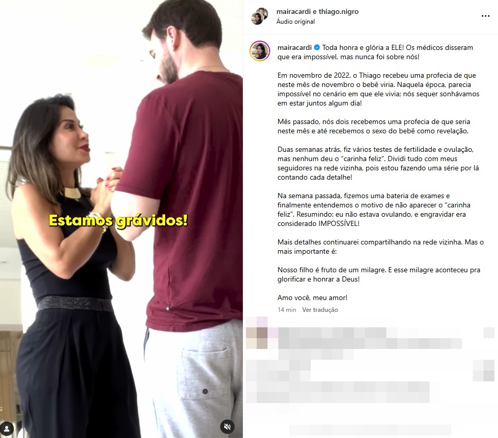 Foto: Reprodução / Instagram @mairacardi