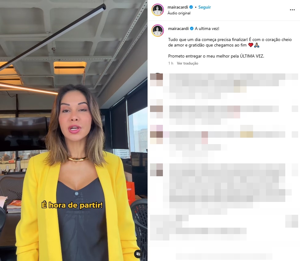 Foto: Reprodução / Instagram @mairacardi