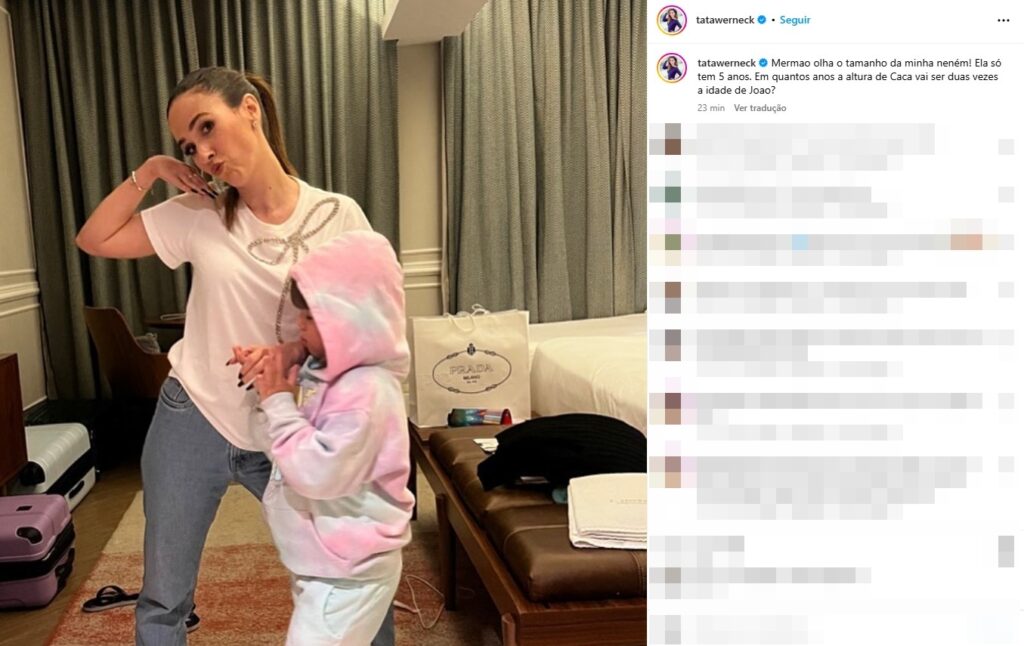 Foto: Reprodução / Instagram @tatawerneck