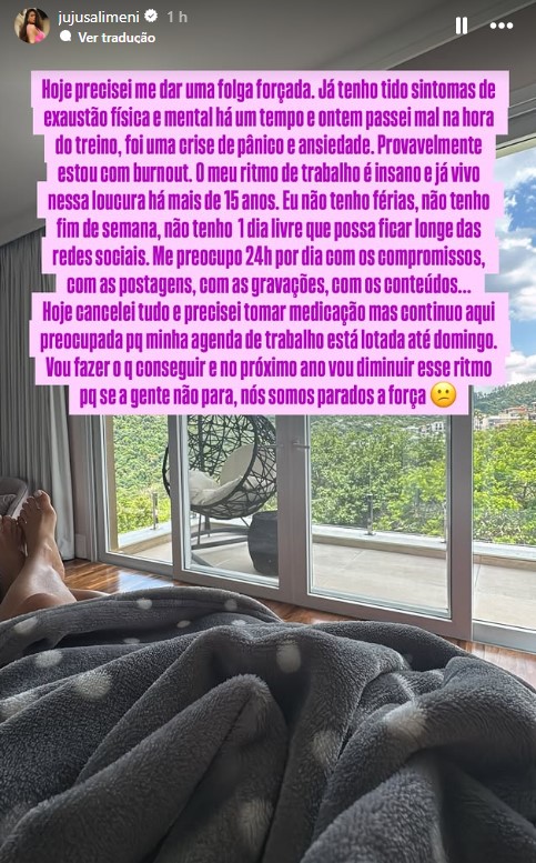 Reprodução / Instagram @jujusalimeni