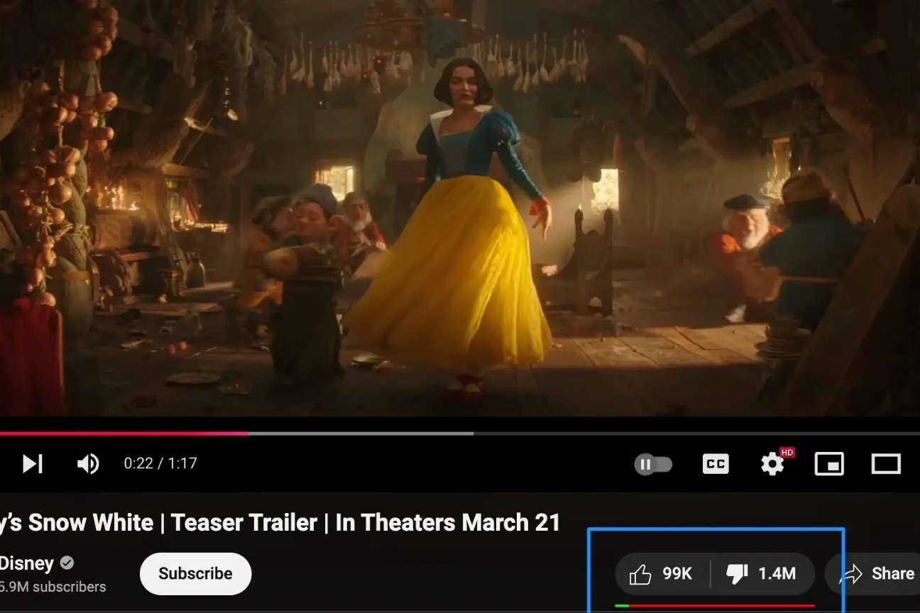 Novo trailer de Branca de Neve já recebeu chuva de dislikes no YouTube