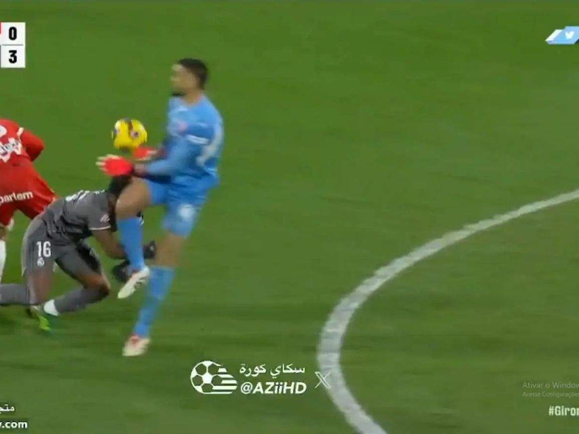 Endrick sofre pancada na cabeça durante vitória do Real Madrid sobre Girona