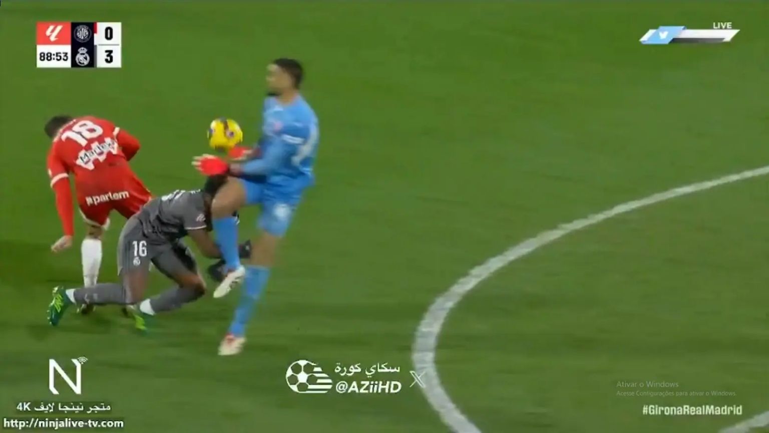 Endrick sofre pancada na cabeça durante vitória do Real Madrid sobre Girona