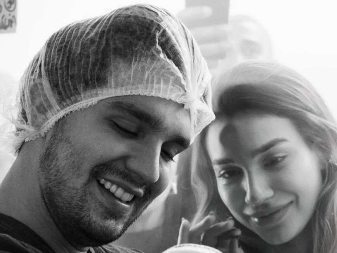 Bruna Santana se emociona ao conhecer a sobrinha Serena, filha de Luan Santana e Jade Magalhães