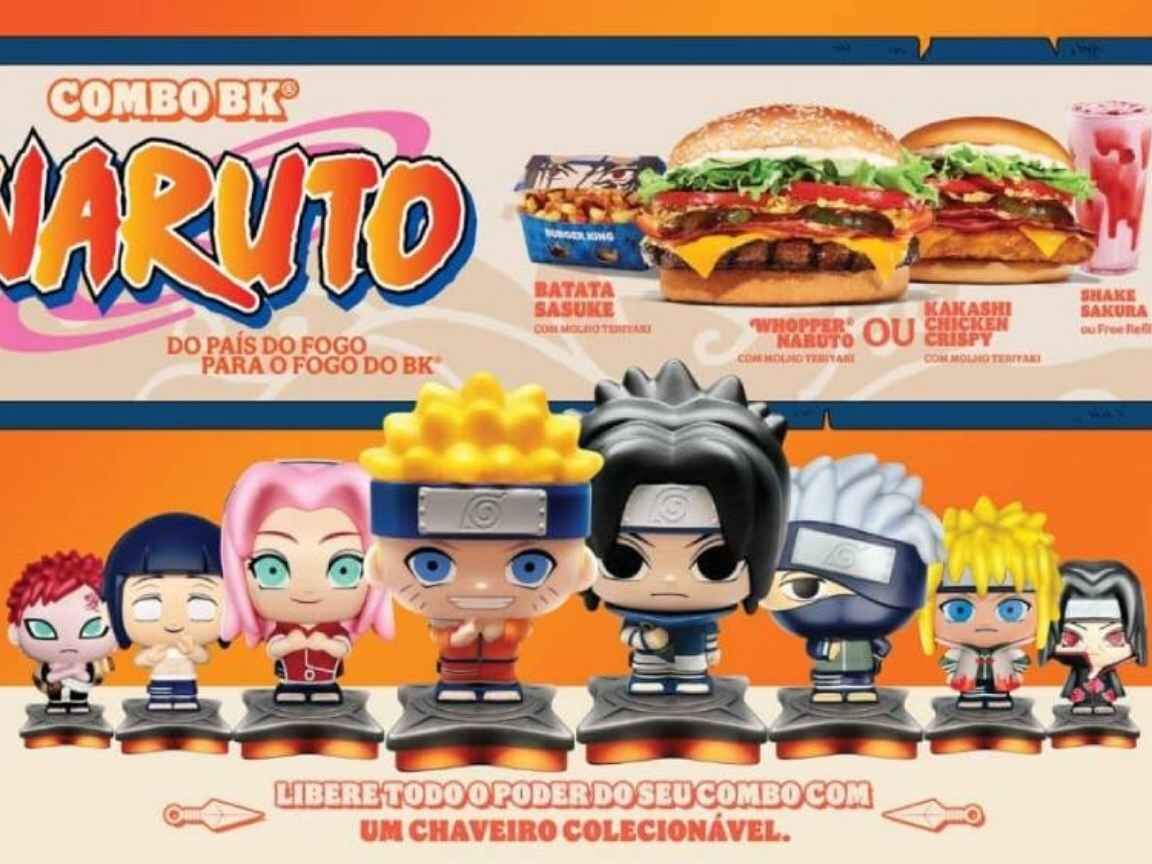 Burger King lança campanha temática de Naruto com combos especiais e brindes