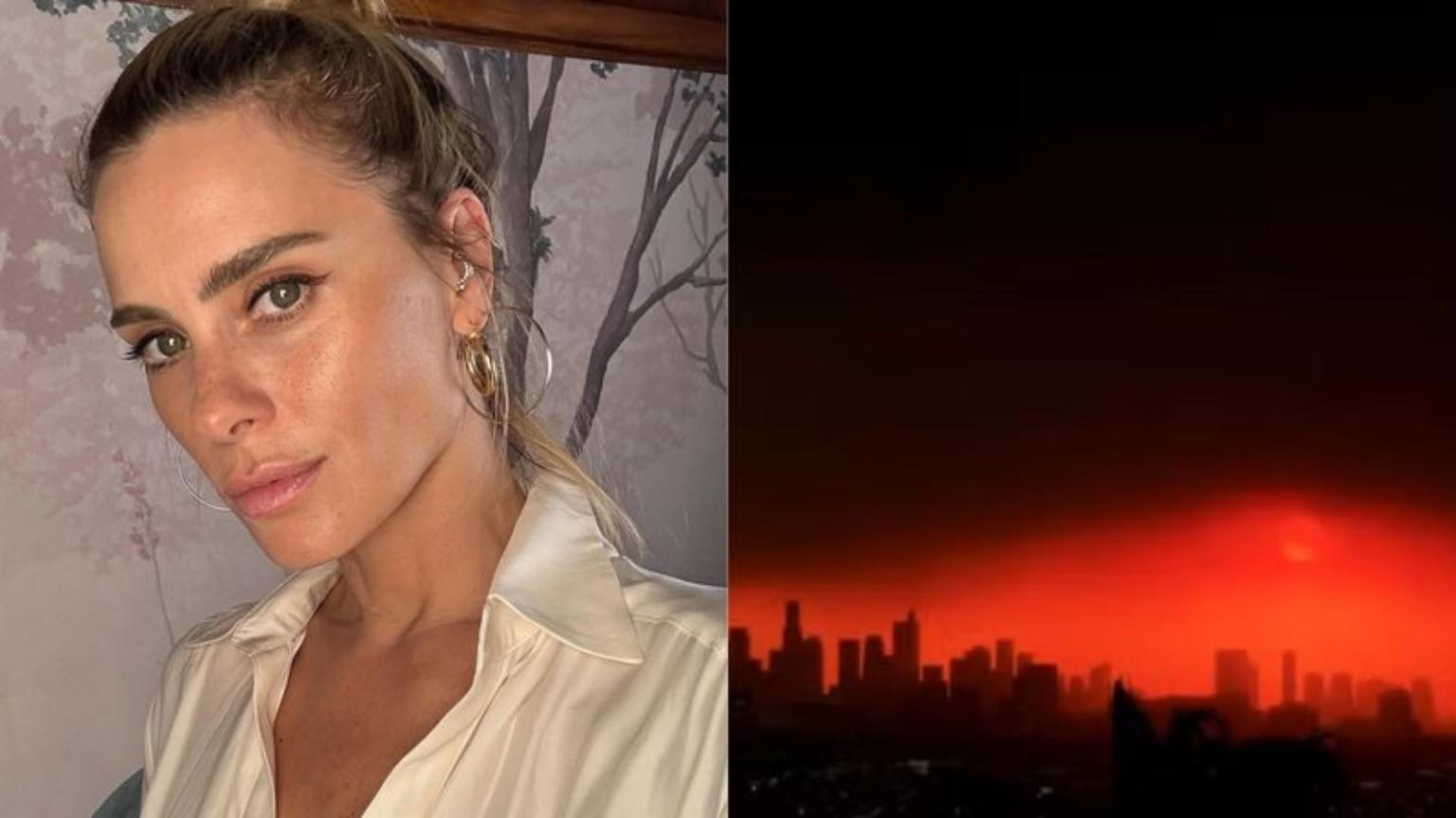 Carolina Dieckmann é criticada após comentário sobre incêndio em Los Angeles